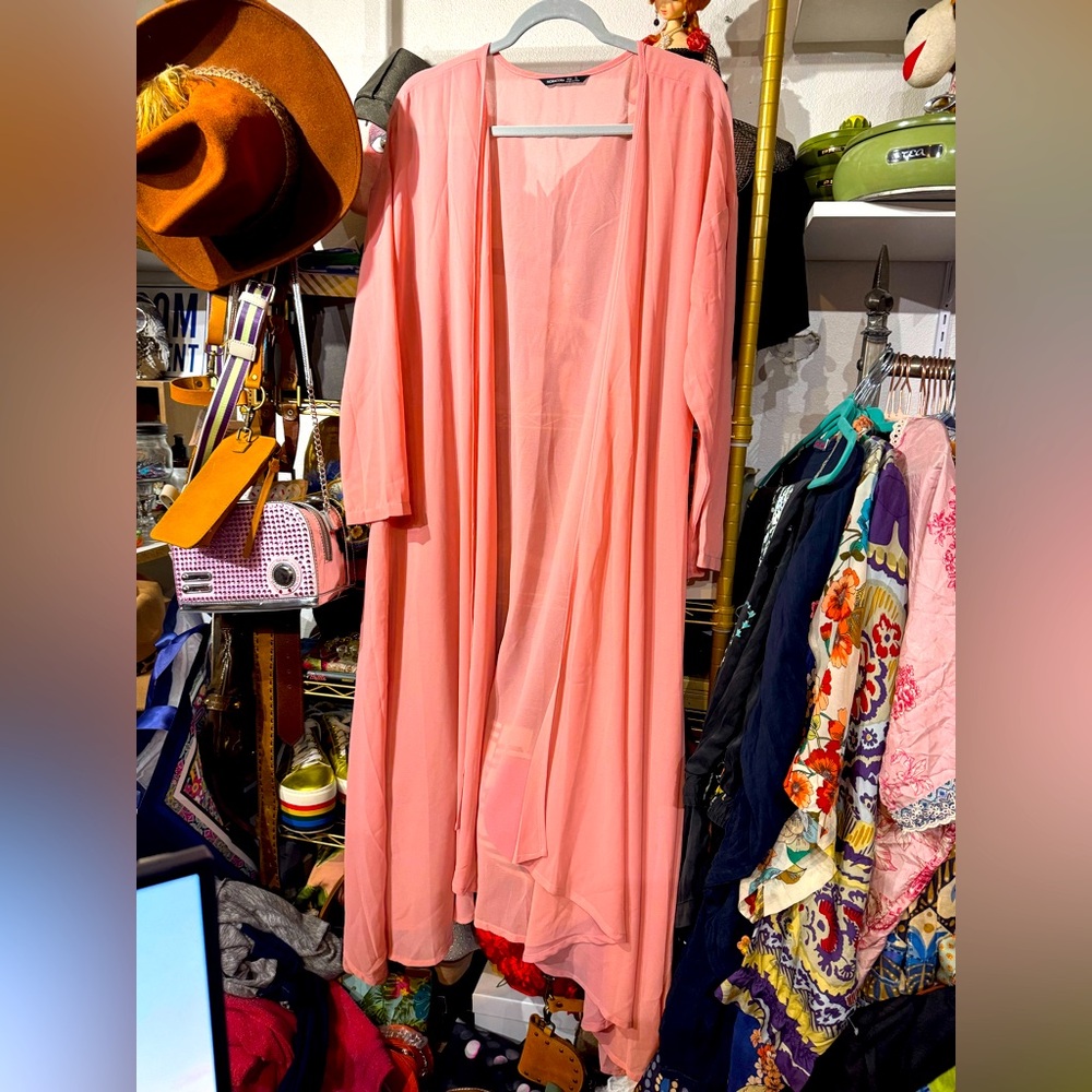 NORACORA semi sheer duster // L